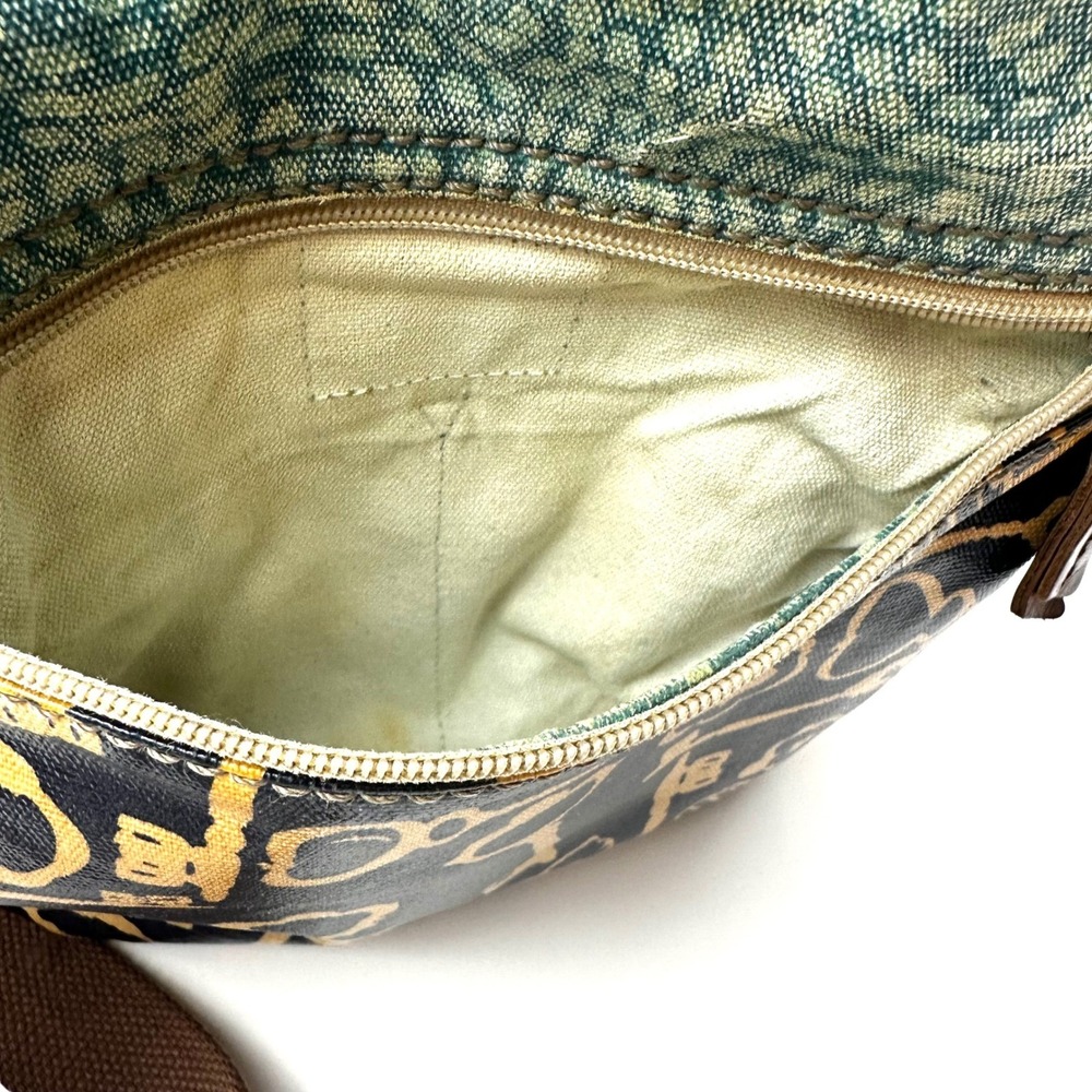 Fossil Key-Per Crossbody Bag Navy Gold Skeleton Key Print Small Purse - Picture 6 of 12